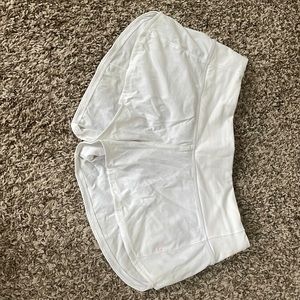 Lululemon White Speed Up Low-Rise Lined shorts